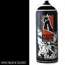 A912 черная глянцевая/BLACK GLOSS краска для граффити аэрозоль ARTON (520мл)
