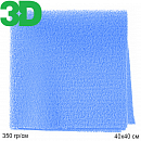 салфетка из микрофибры 350гр/м2 СИНЯЯ размер 40х40см без оверлока ПРЕМИУМ 3D